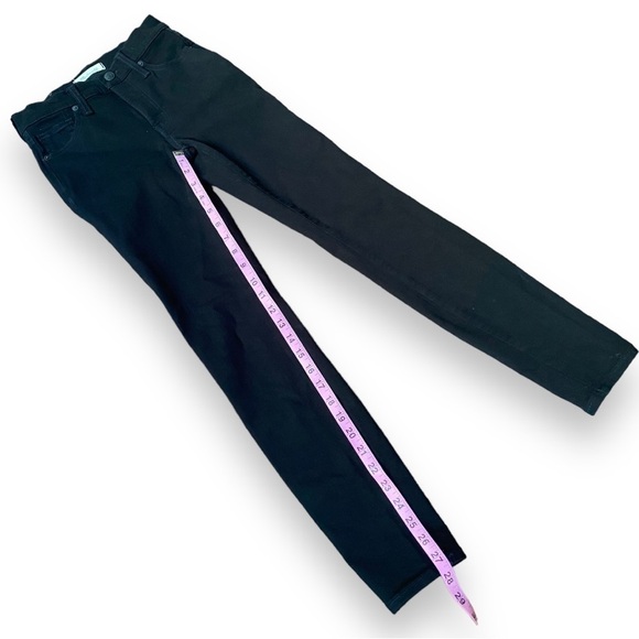 MADEWELL 9" Mid-Rise Skinny Jeans in ISKO Stay Black | Size 24 - Picture 10 of 16